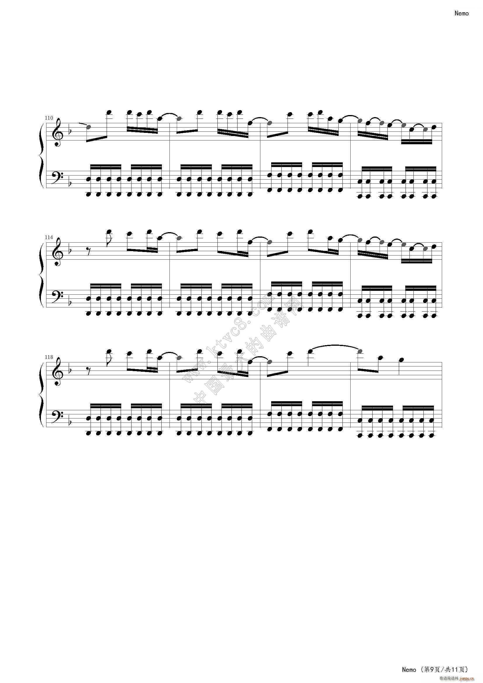 Nemo Nightwish(钢琴谱)11