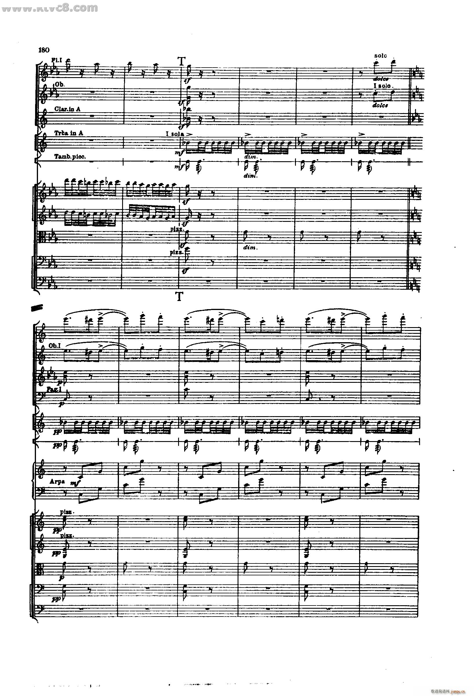 舍赫拉查达交响组曲 作品35 第四部分(总谱)34