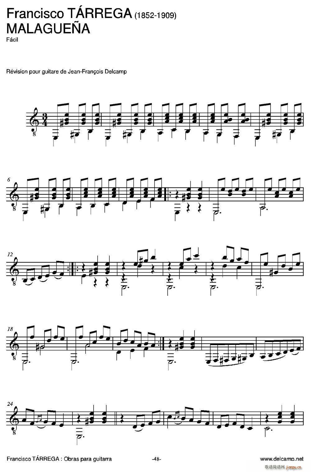 MALAGUENA(吉他谱)1