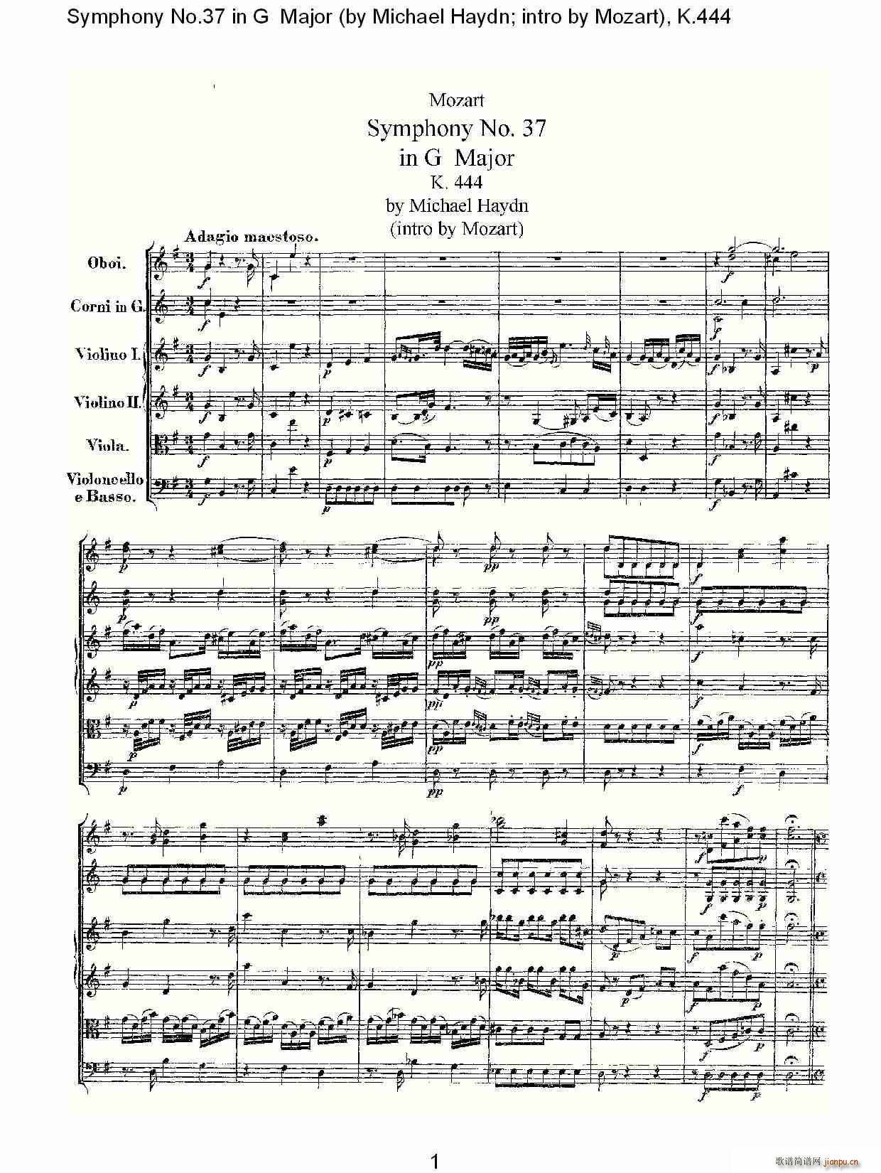 Symphony No.37 in G Major(十字及以上)1