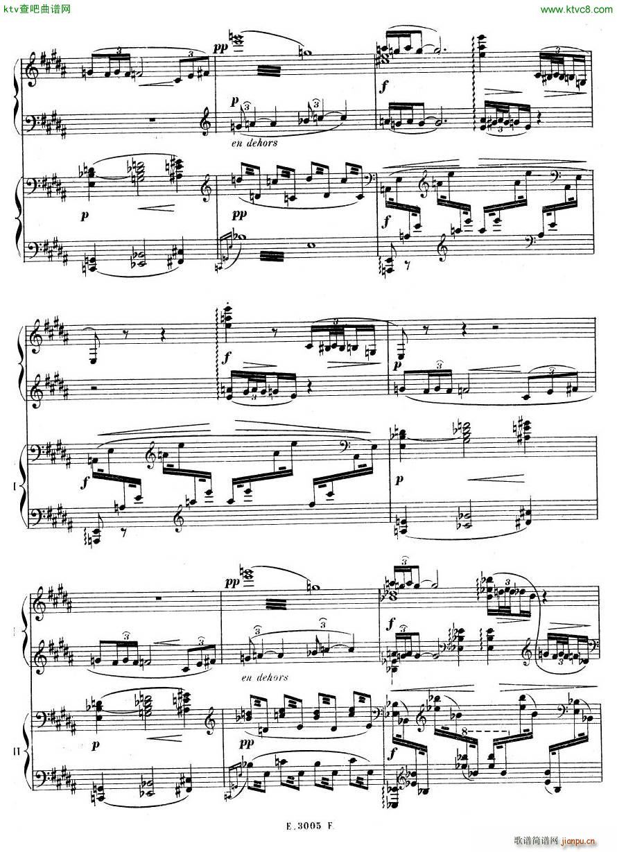 Debussy Ravel 3 Nocturnes 2pno(钢琴谱)34