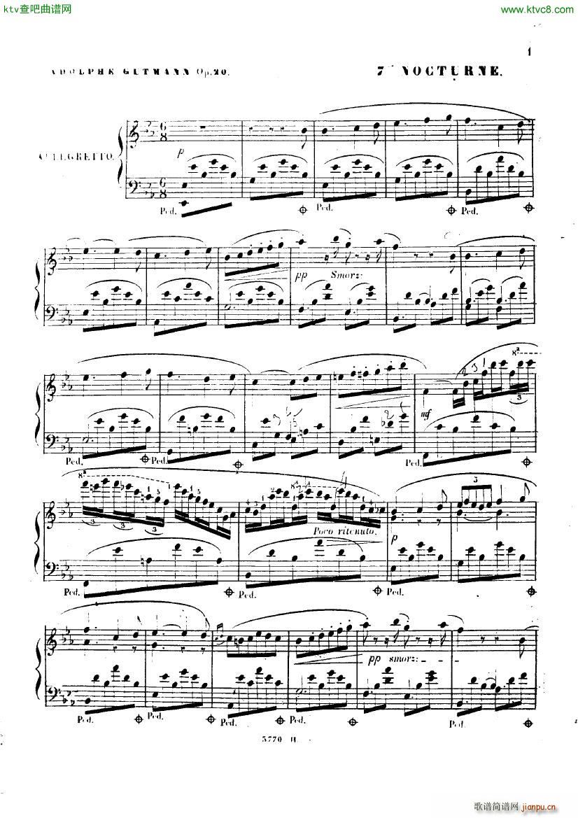 Gutmann Adolf 7e Nocturne(钢琴谱)1