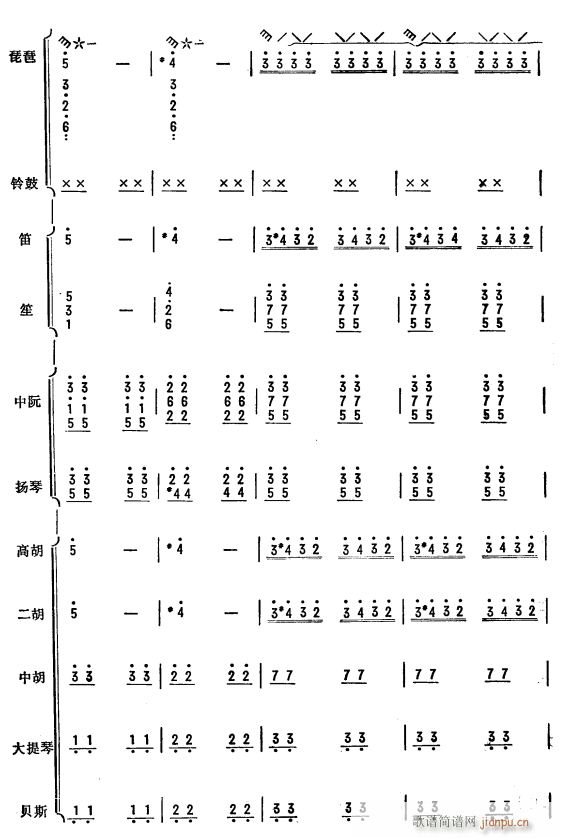 杜鹃啼血 琵琶协奏曲 37(总谱)1