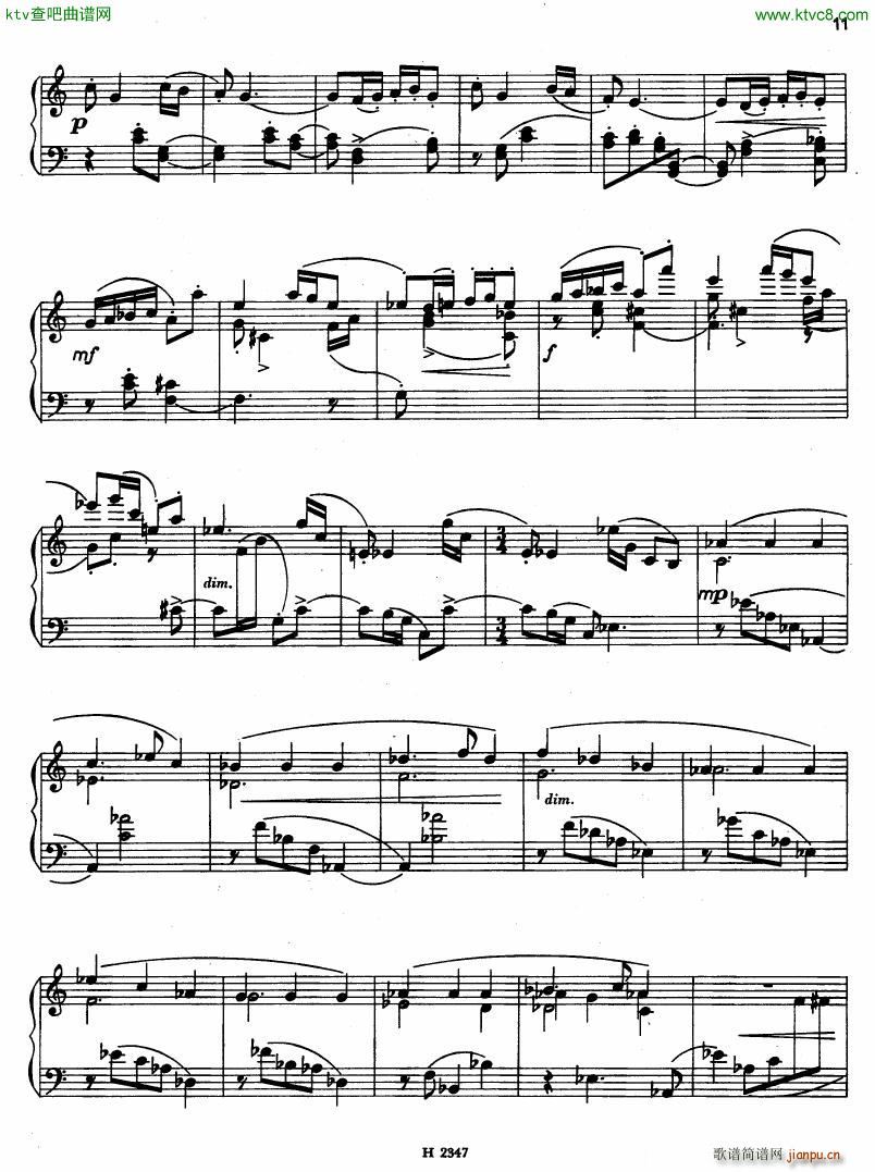 Hurnik piano sonatina(钢琴谱)11