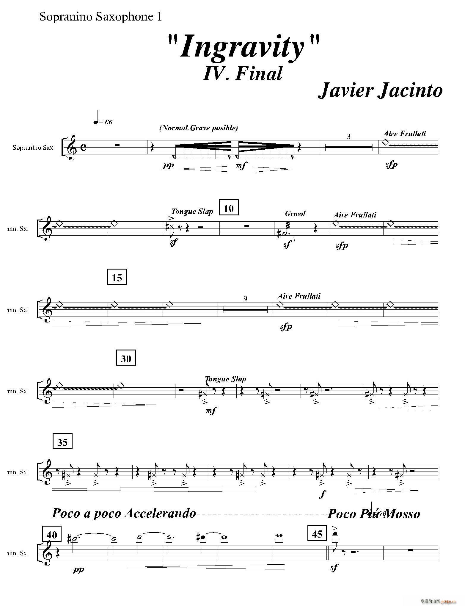 Ingravity 第四乐章 第一高音萨克斯(十字及以上)1