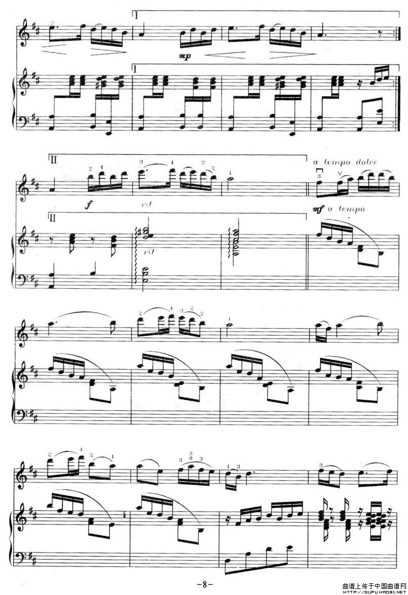 茉莉花P8(五字歌谱)1