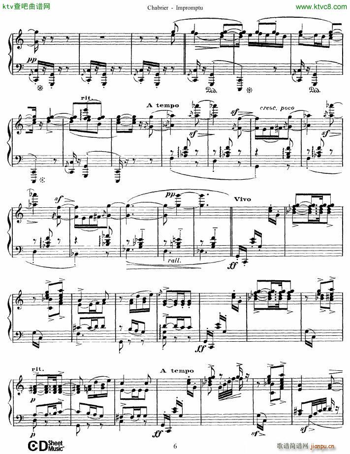 Chabrier Impromptu(钢琴谱)6