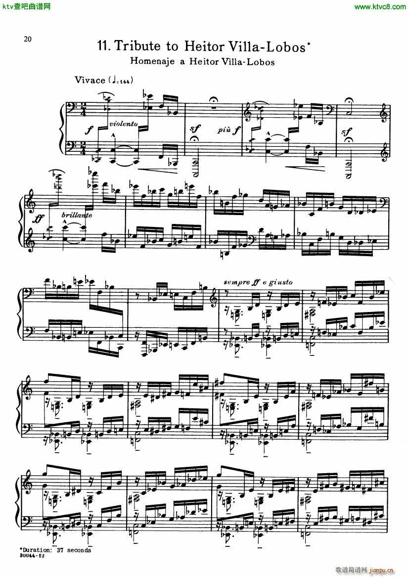ginastera preludios americanos(钢琴谱)19