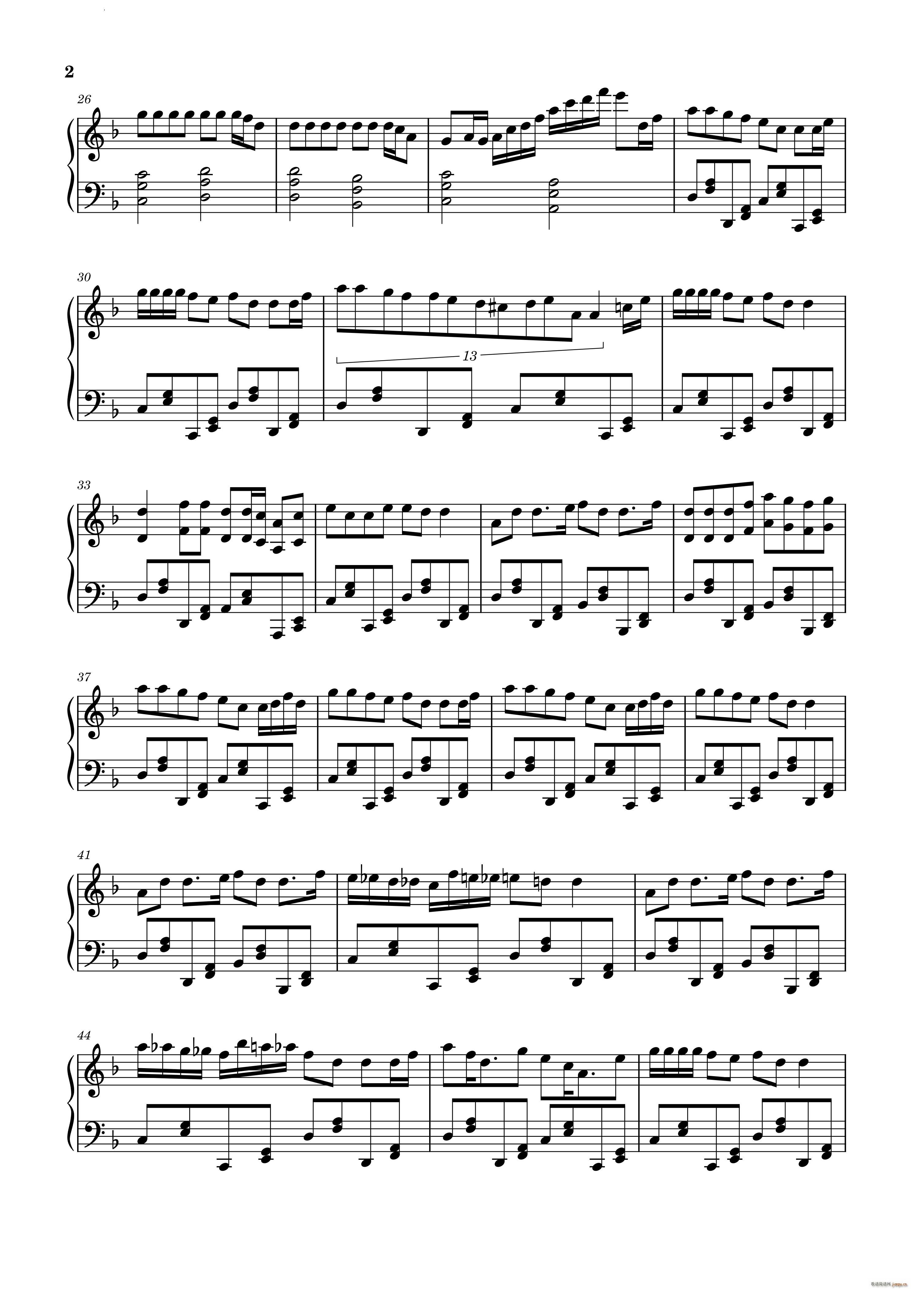 甩 樱 歌(钢琴谱)3