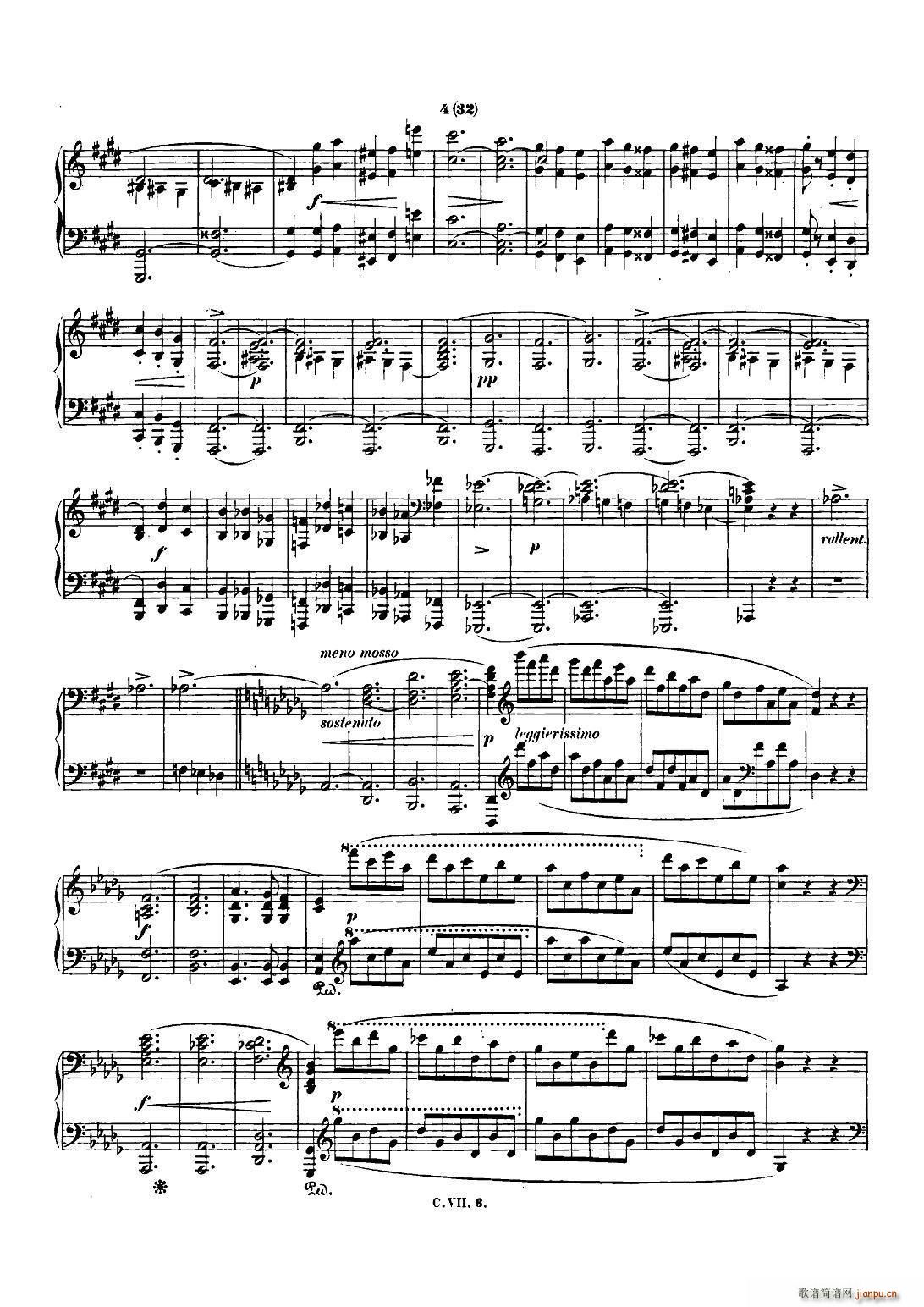 肖邦 钢琴谐谑曲 Chopin Scherzo No 3 升c小调 Op 39(钢琴谱)3