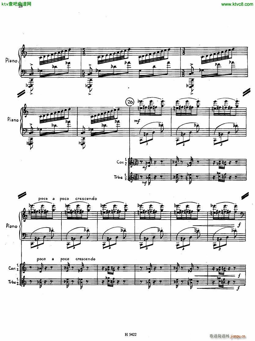 Fiser concerto da camera for piano full score(钢琴谱)26