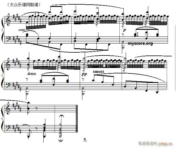 车尔尼 手指灵巧技术练习 Czerny 740 第22首(钢琴谱)5