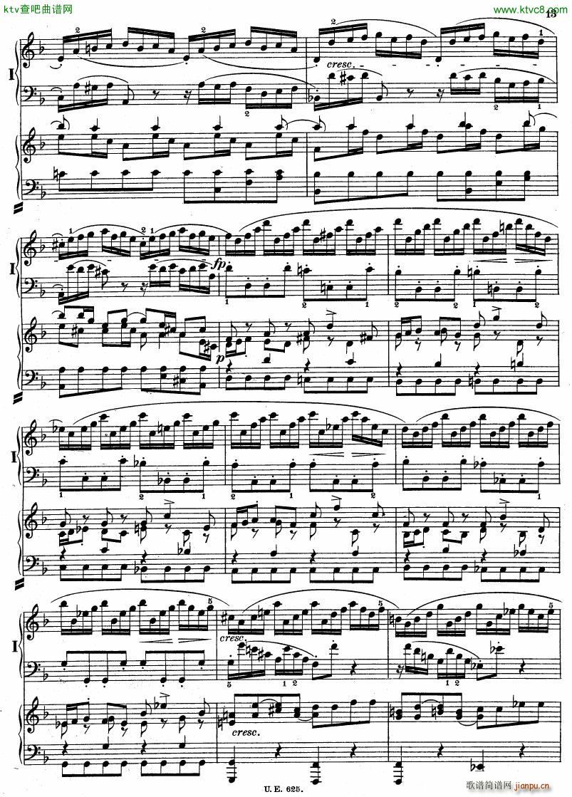 Bach JS BWV 1052 Keyboard Concerto in d ed R ntgen(钢琴谱)13