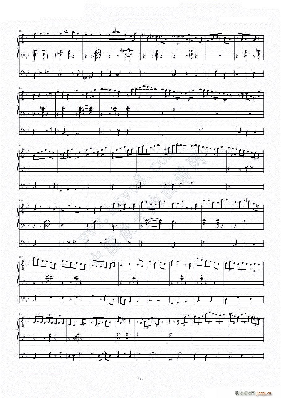 爵士 华尔兹 横滨 Yokohama waltz(钢琴谱)3