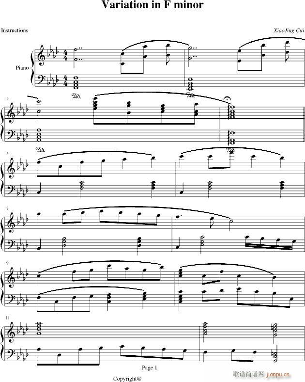 变奏曲1(钢琴谱)1