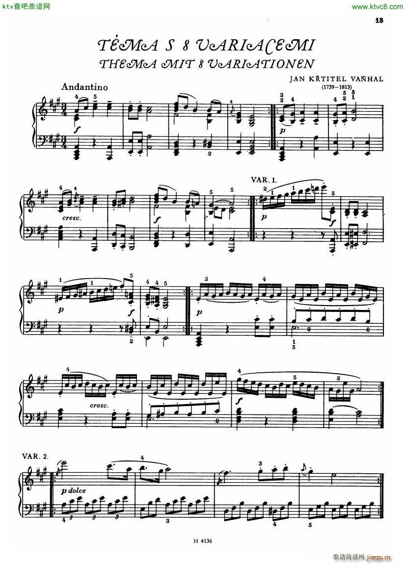 Czech piano variations from 18th century(钢琴谱)11