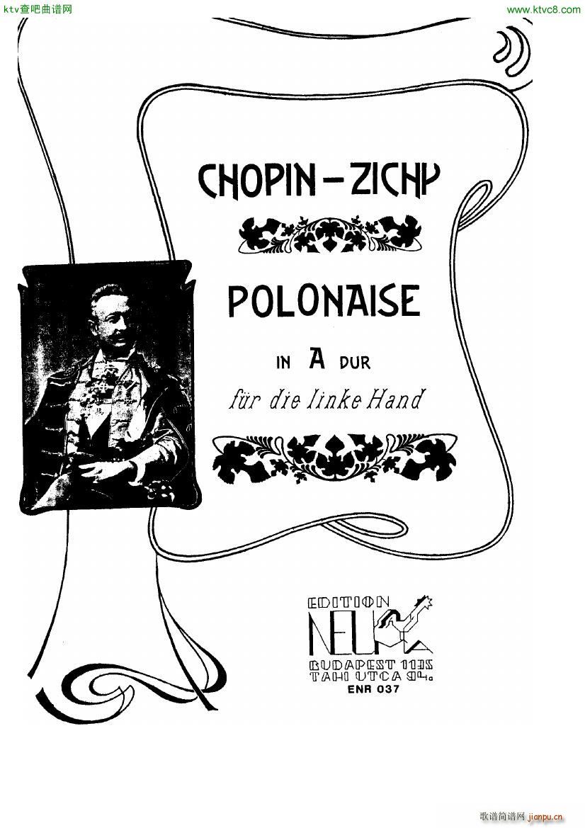 Zichy Chopin Polonaise in A for the left hand(钢琴谱)1