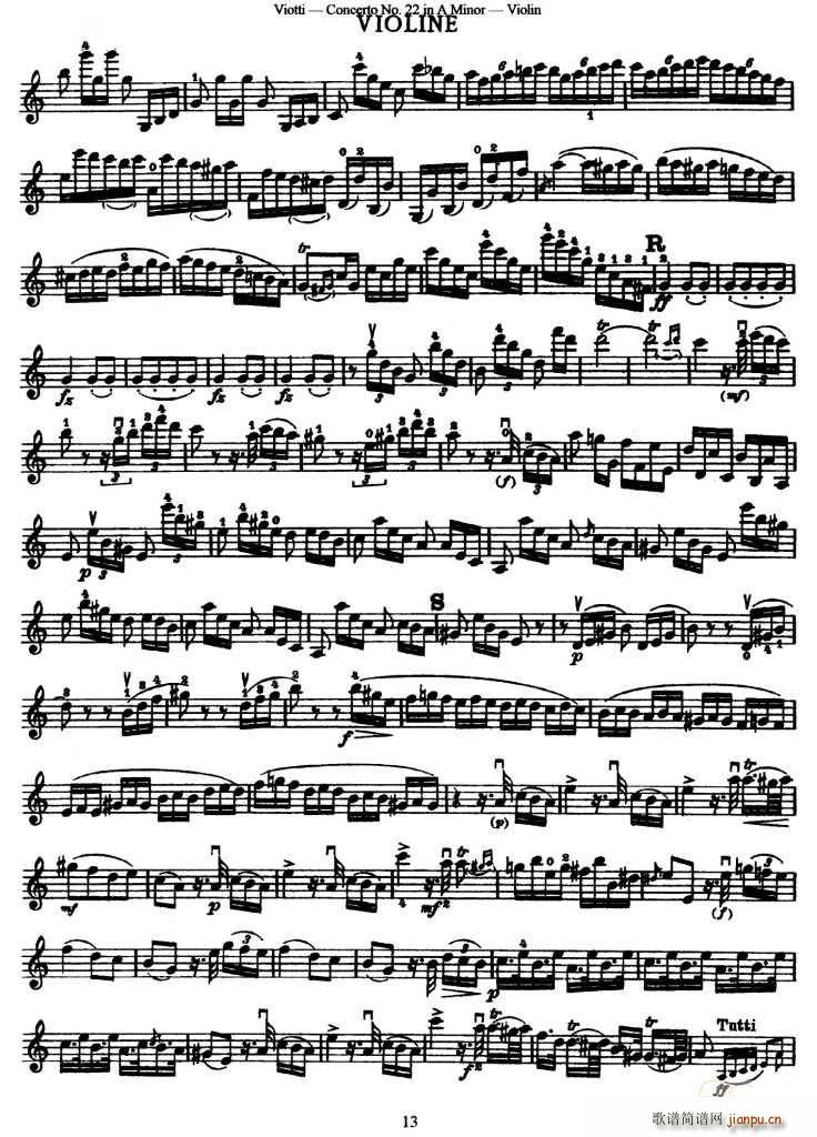 Concerto No.22 in A Minor(小提琴谱)5