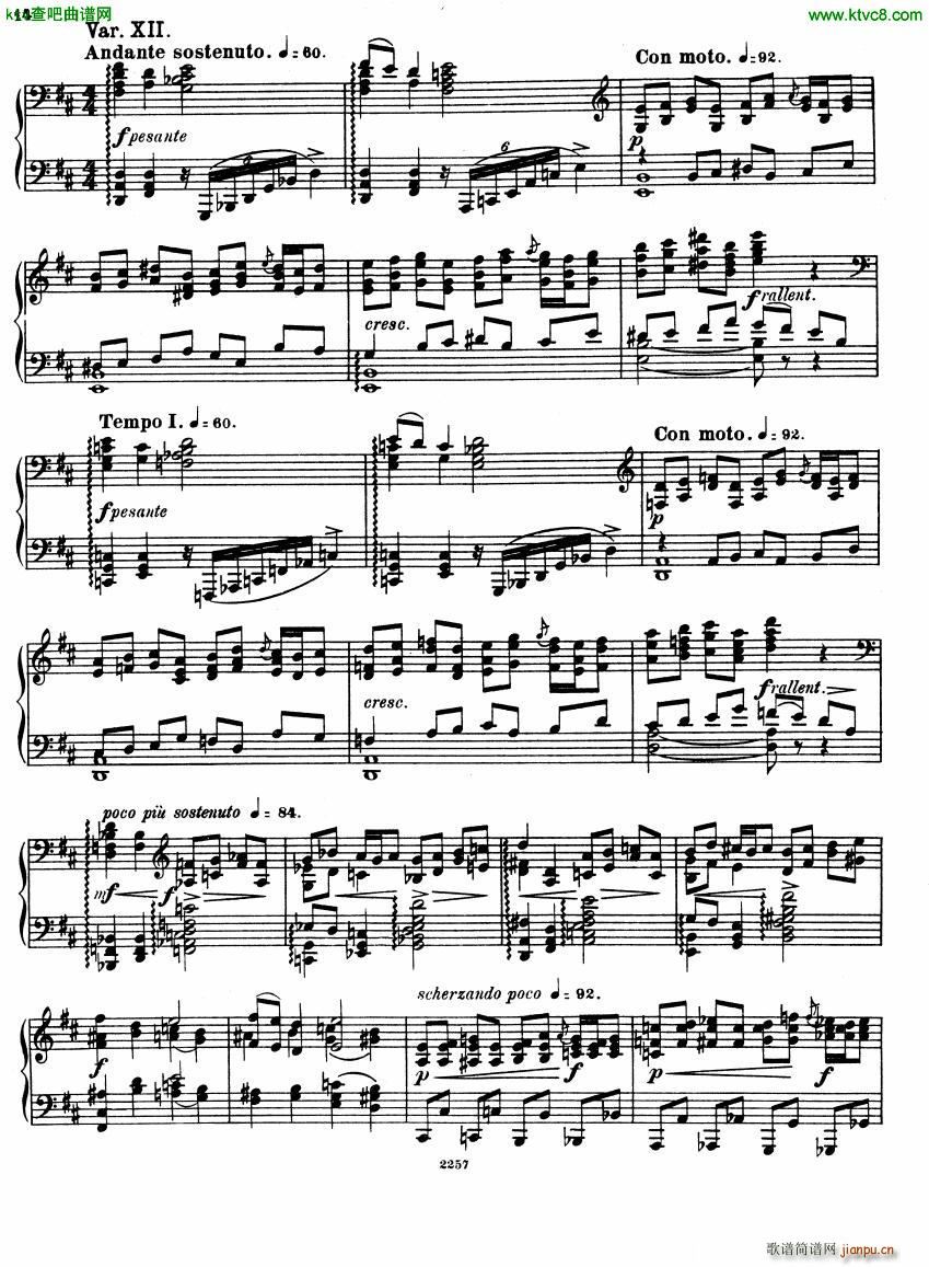 Glazunov Theme et Variations Op 72(钢琴谱)14