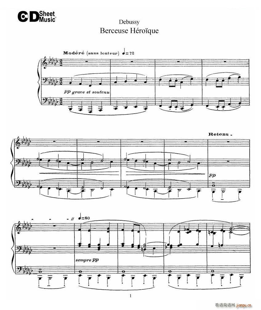 Debussy Berceuse Héro que Berceuse Héro que(十字及以上)1