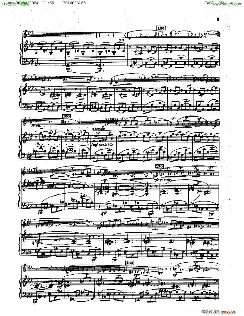 Guastavino Sonata Para Clarinete Y Piano(钢琴谱)5