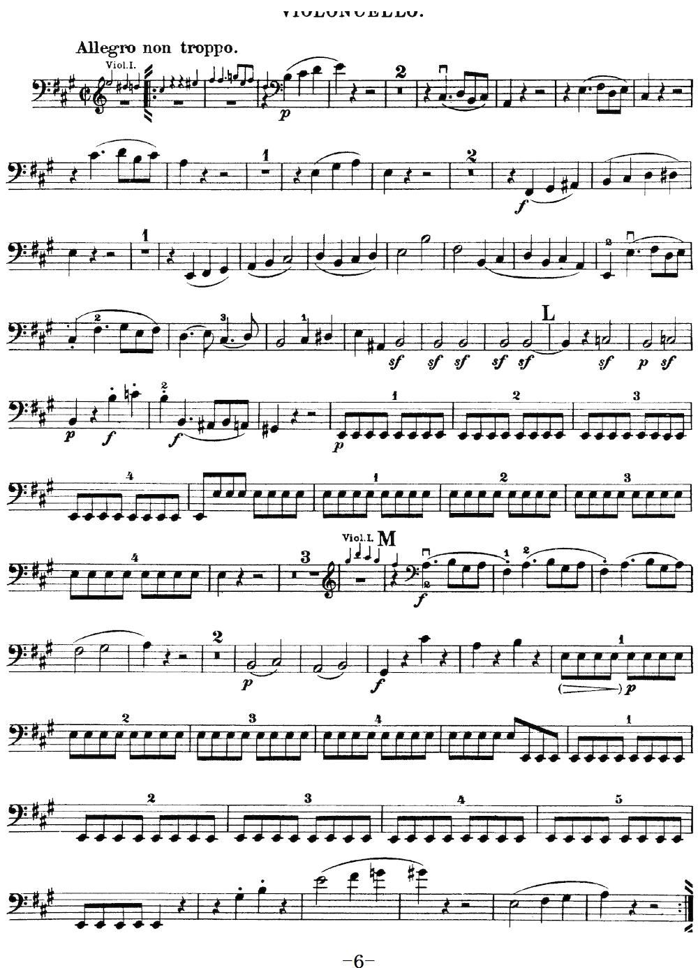 Mozart Quartet No 18 in A Major K 464 Cello(十字及以上)6