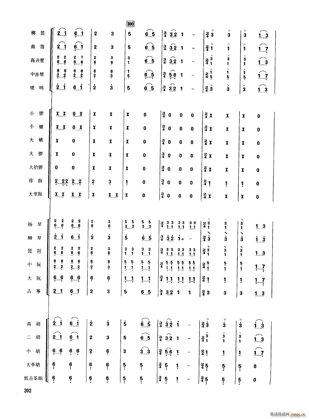 中国民族器乐合奏曲集 201 250(总谱)5