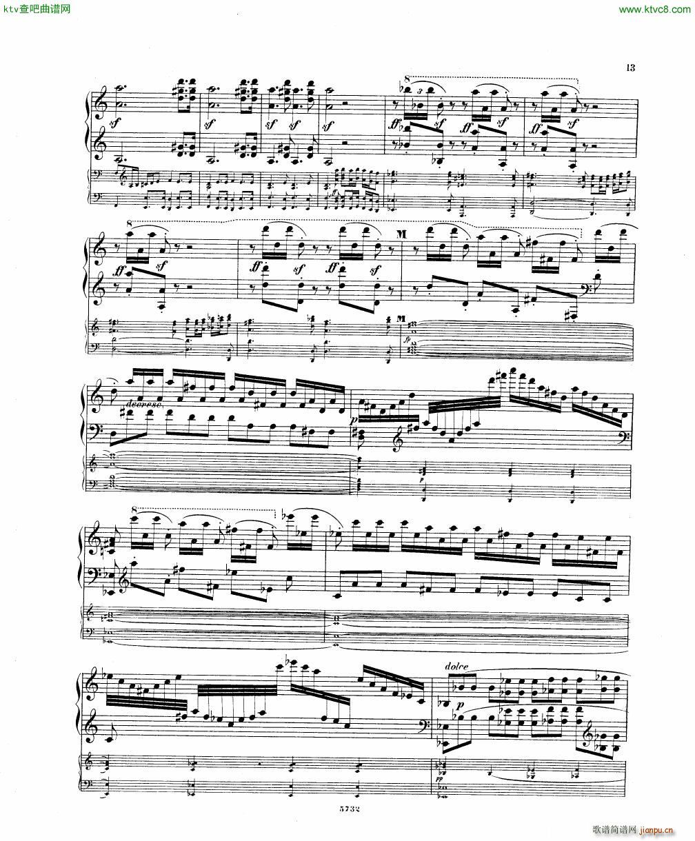 Fuchs Piano concerto Op 27 I(钢琴谱)8