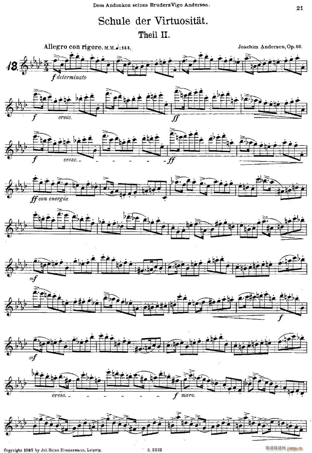 Schule der Virtuosit?t Op 60 18 长笛(笛箫谱)1