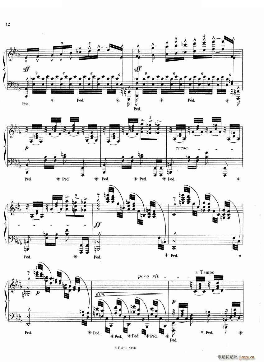 Chaminade 6 Etudes Op35 一 6 Etudes Op35 一(十字及以上)12