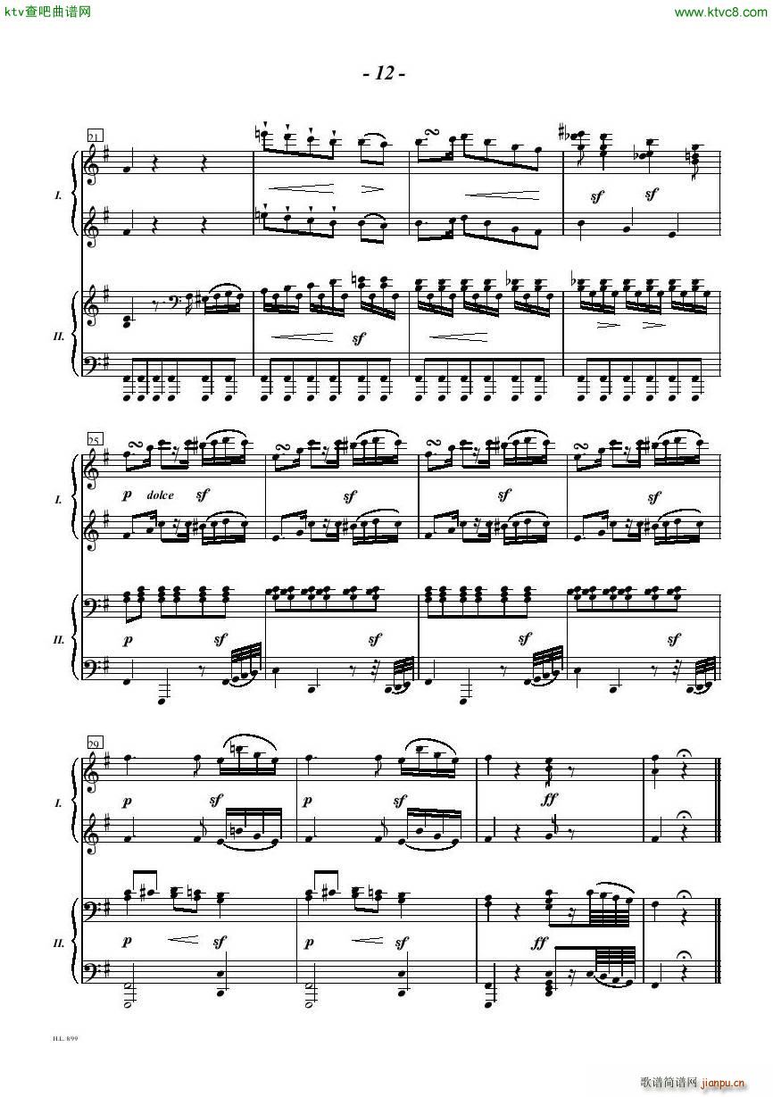 Diabelli Sonata Op33 For Two Pianos(钢琴谱)12