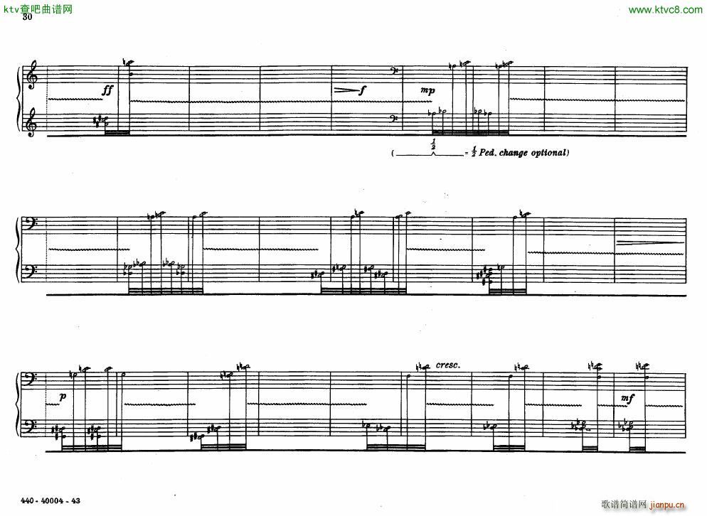 Bolcom 12 etudes for piano(钢琴谱)30