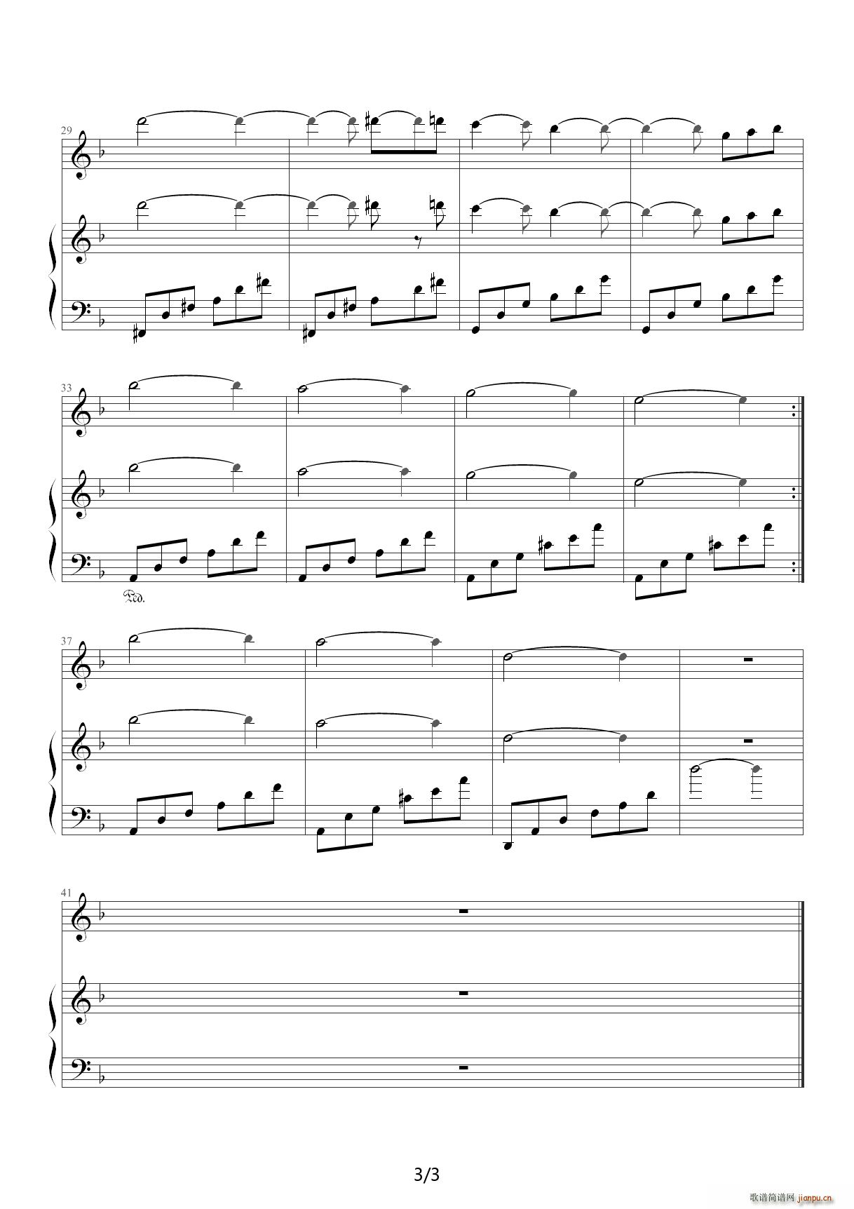 Moderato F调(钢琴谱)3