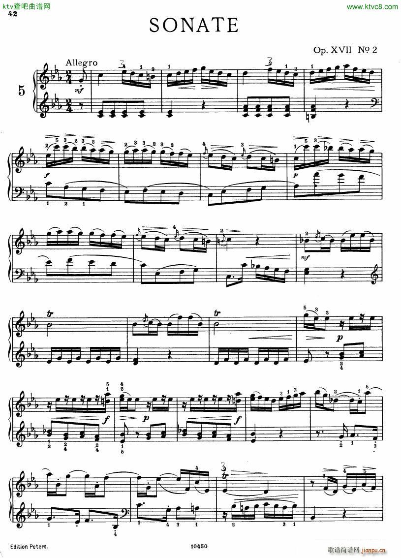 Bach JC op 17 no 2 Sonata(钢琴谱)1