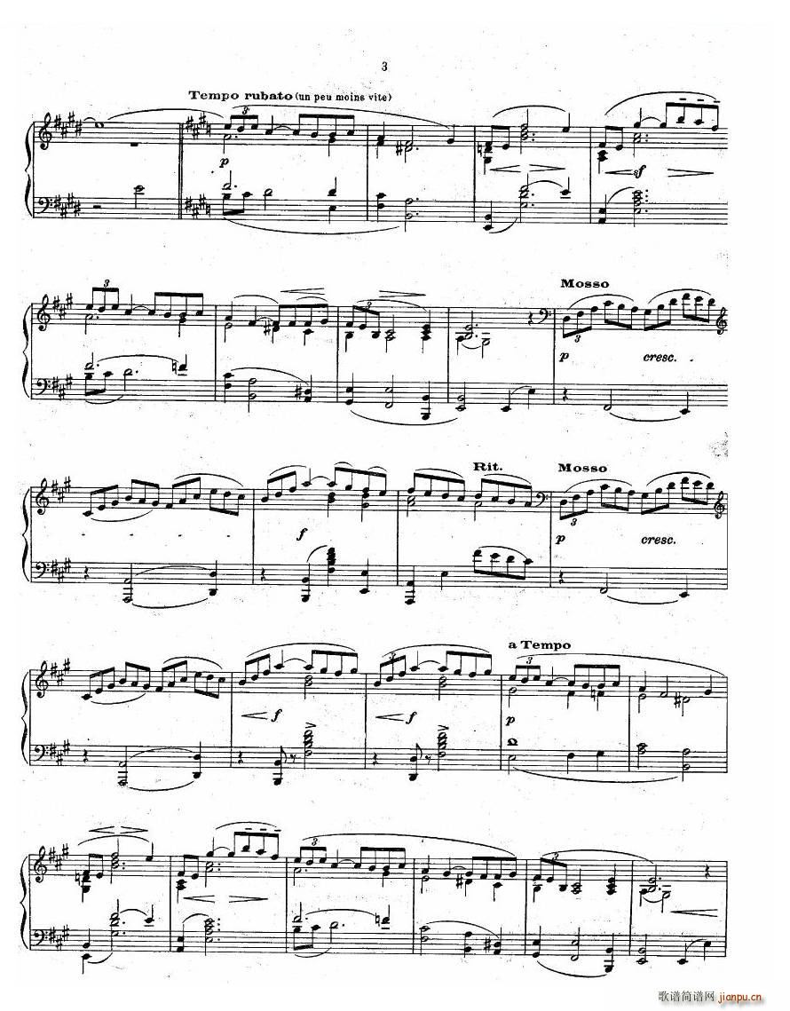 Claude Debussy Arabesque No 1 Arabesque No 1(十字及以上)3