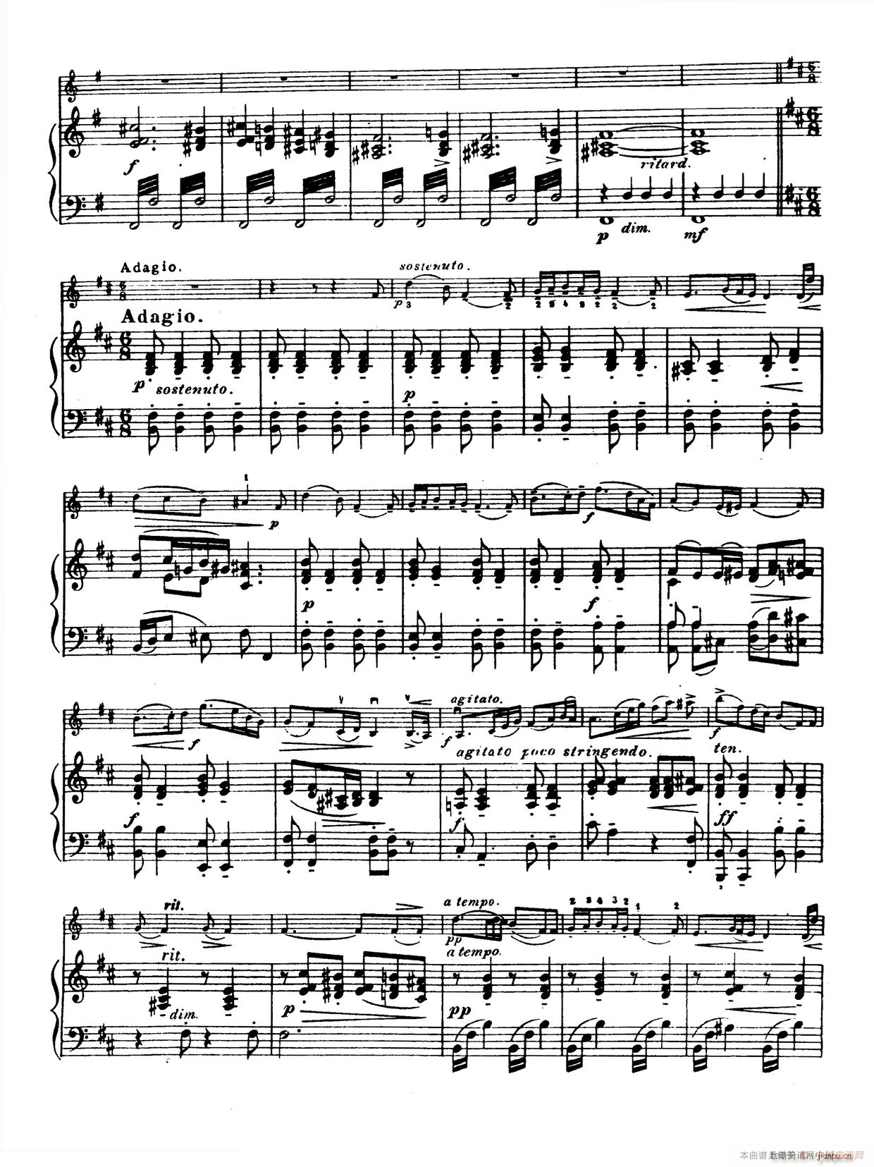 G大调学生协奏曲 塞茨作品第13号(小提琴谱)5