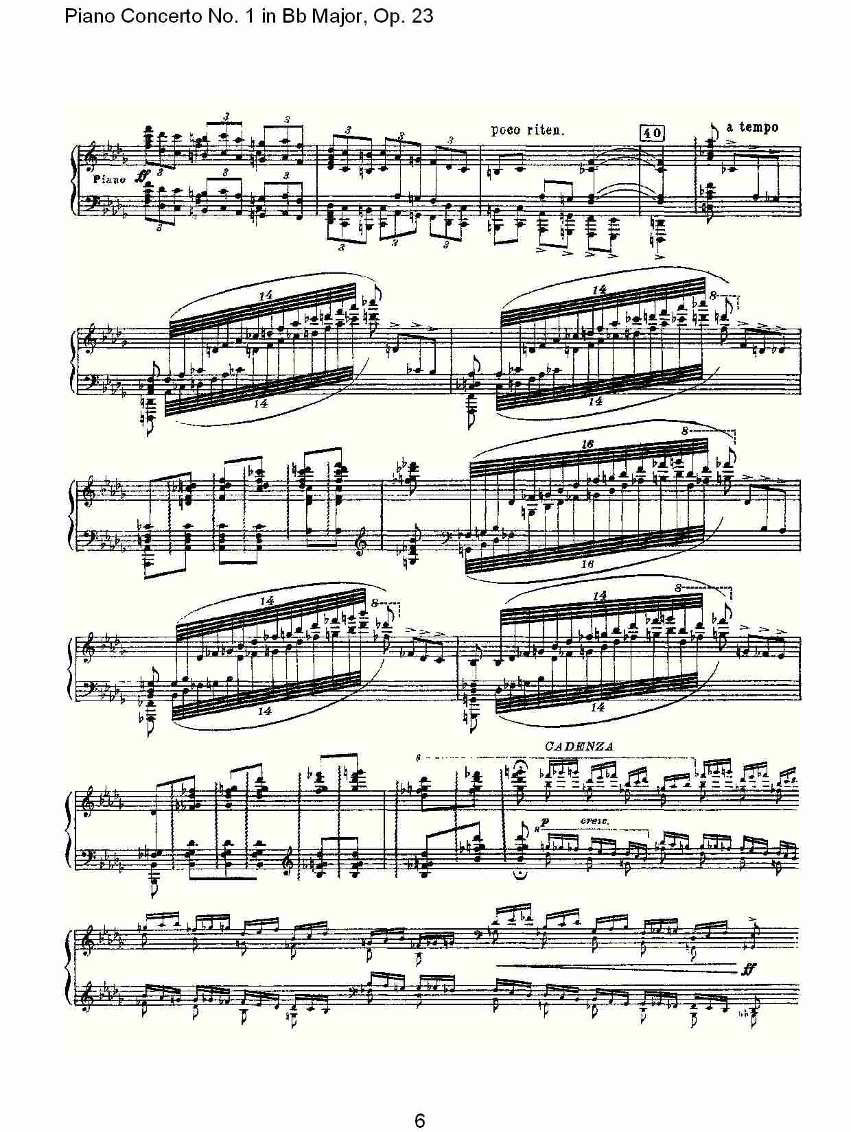 Bb大调第一钢琴协奏曲,Op.23第一乐章第一部(总谱)1