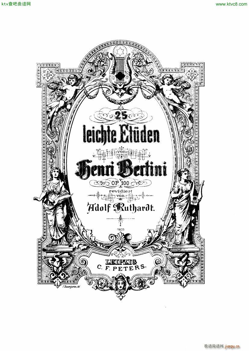 Henri Bertini 1798 1876 25 Easy Etudes Op 100(钢琴谱)1