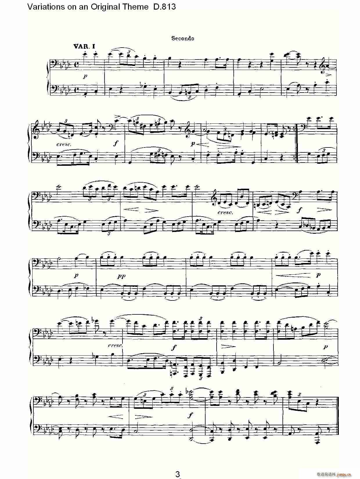 Variations on an Original Theme D.813(十字及以上)3