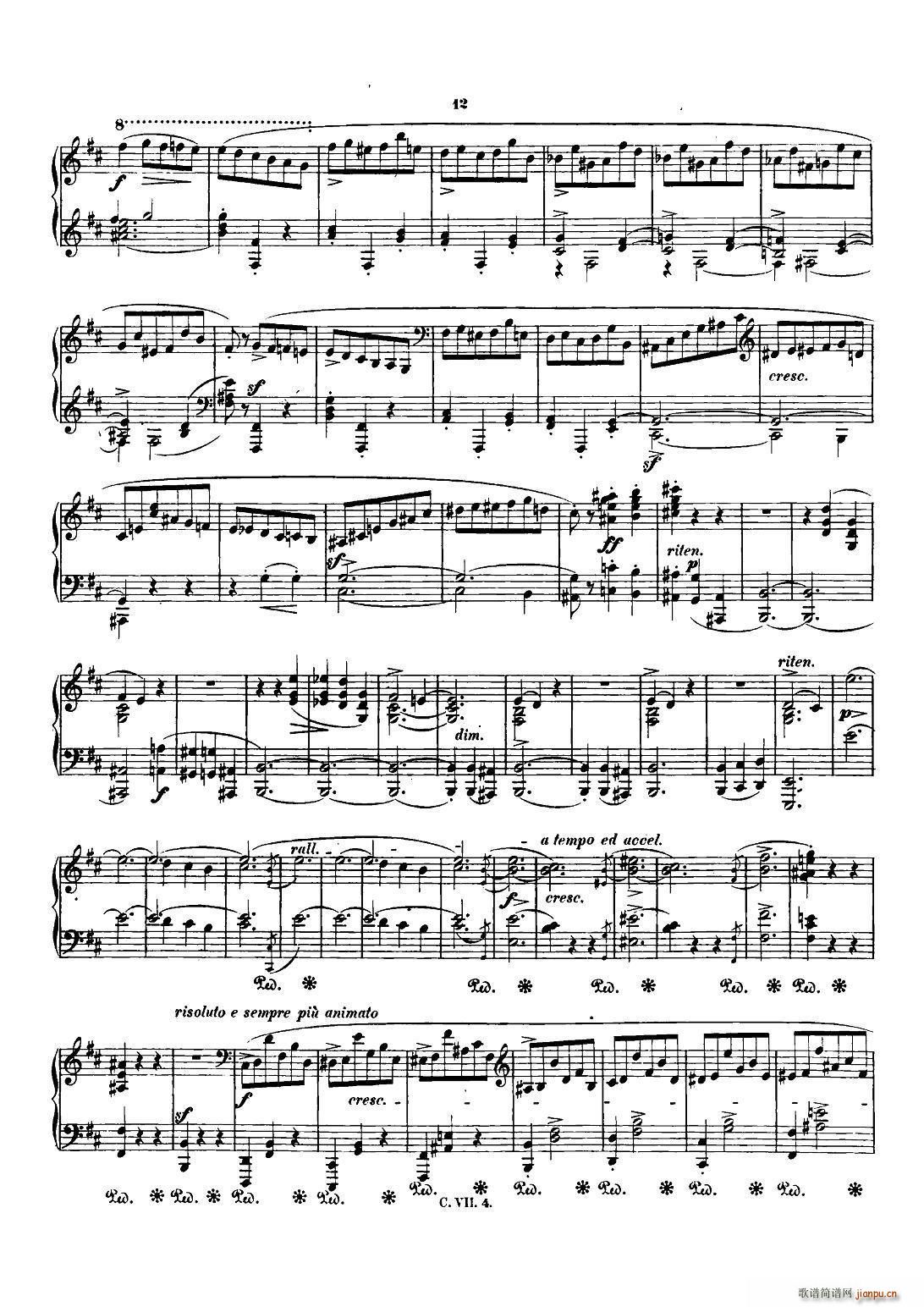 肖邦 钢琴谐谑曲 Chopin Scherzo No 1 b小调 Op 20(钢琴谱)11