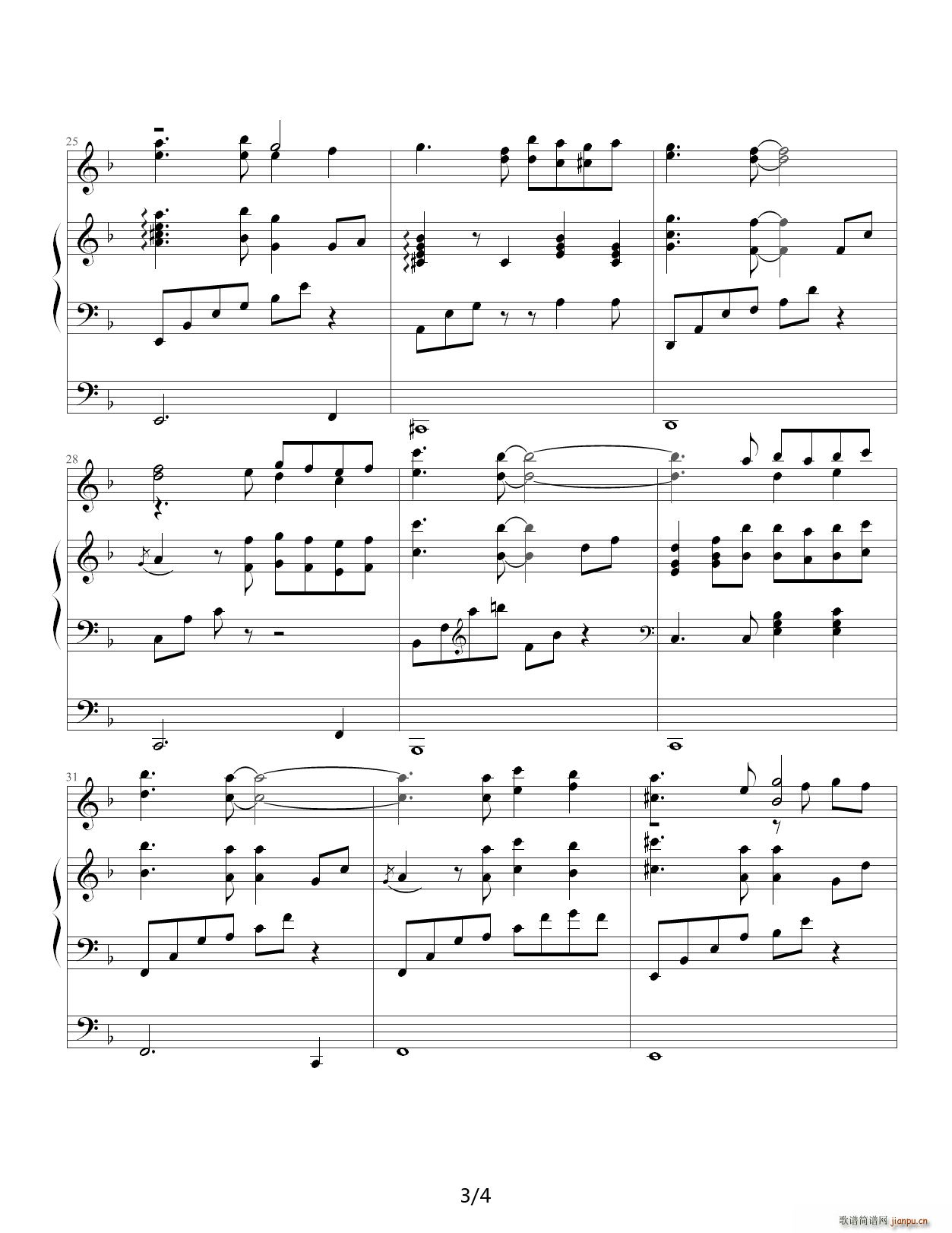 Nanas Theme 韩剧城市猎人 F调(钢琴谱)3