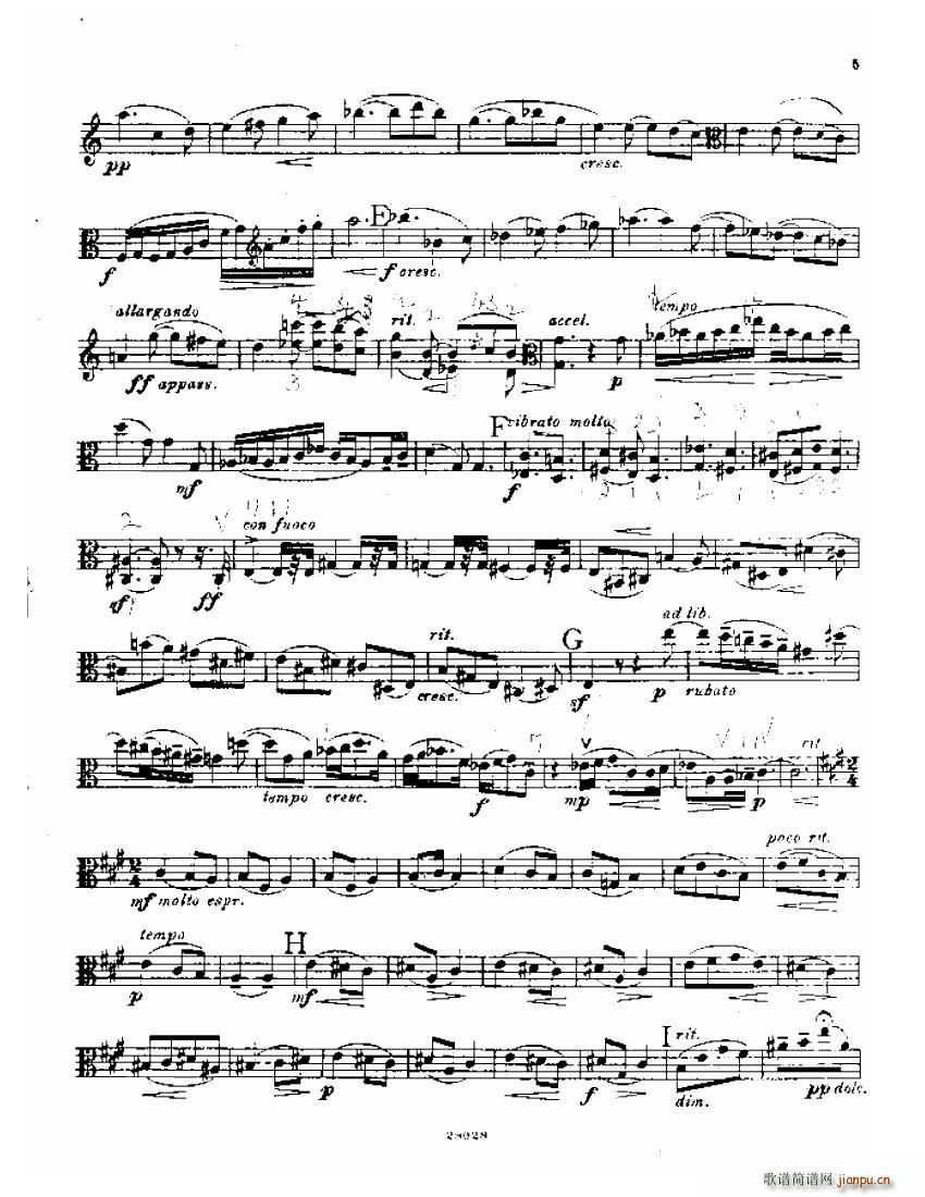 Bowen viola sonata No 1 Va part(钢琴谱)5