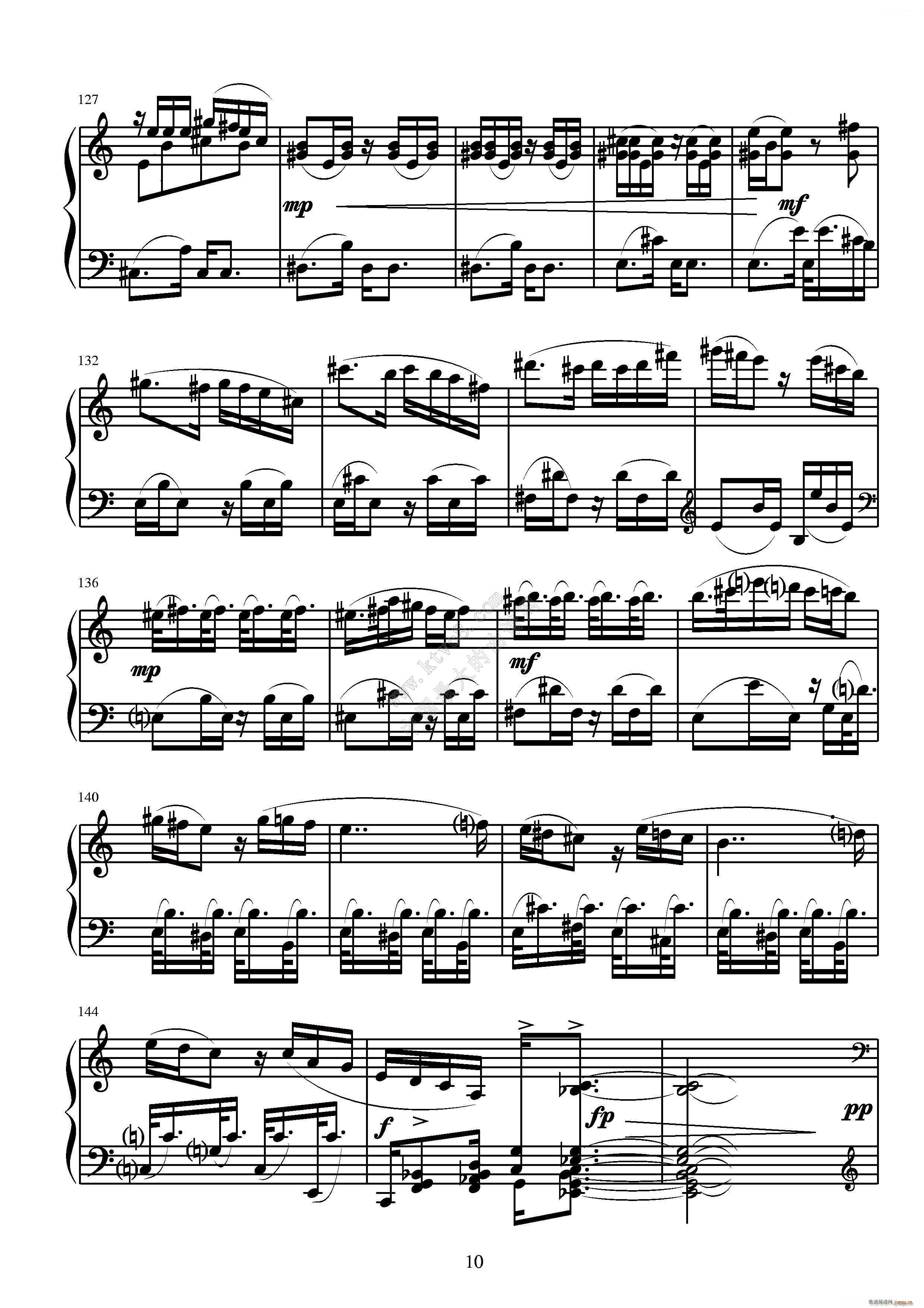 第五钢琴奏鸣曲(钢琴谱)10