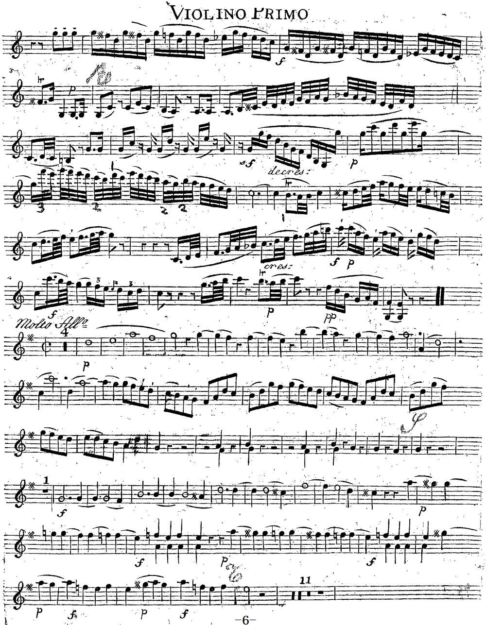 Mozart Quartet No 14 in G Major K 387 Violin 1(十字及以上)6
