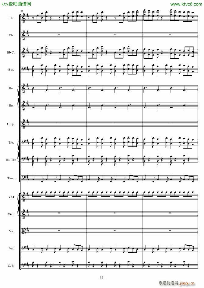 卡农 僵尸进行曲(钢琴谱)37