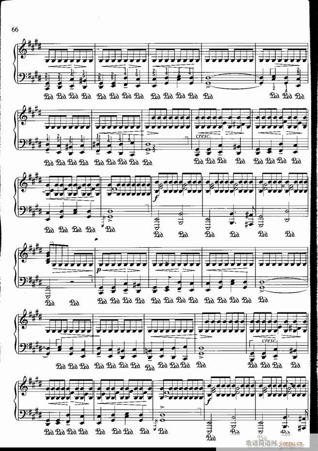 钢琴 不可不弹的世界钢琴名曲100首 五(钢琴谱)67