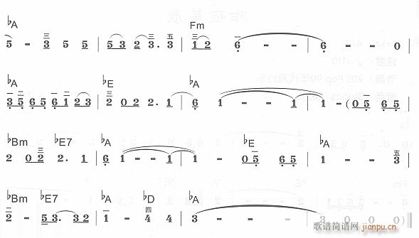 昨夜星辰2(电子琴谱)1