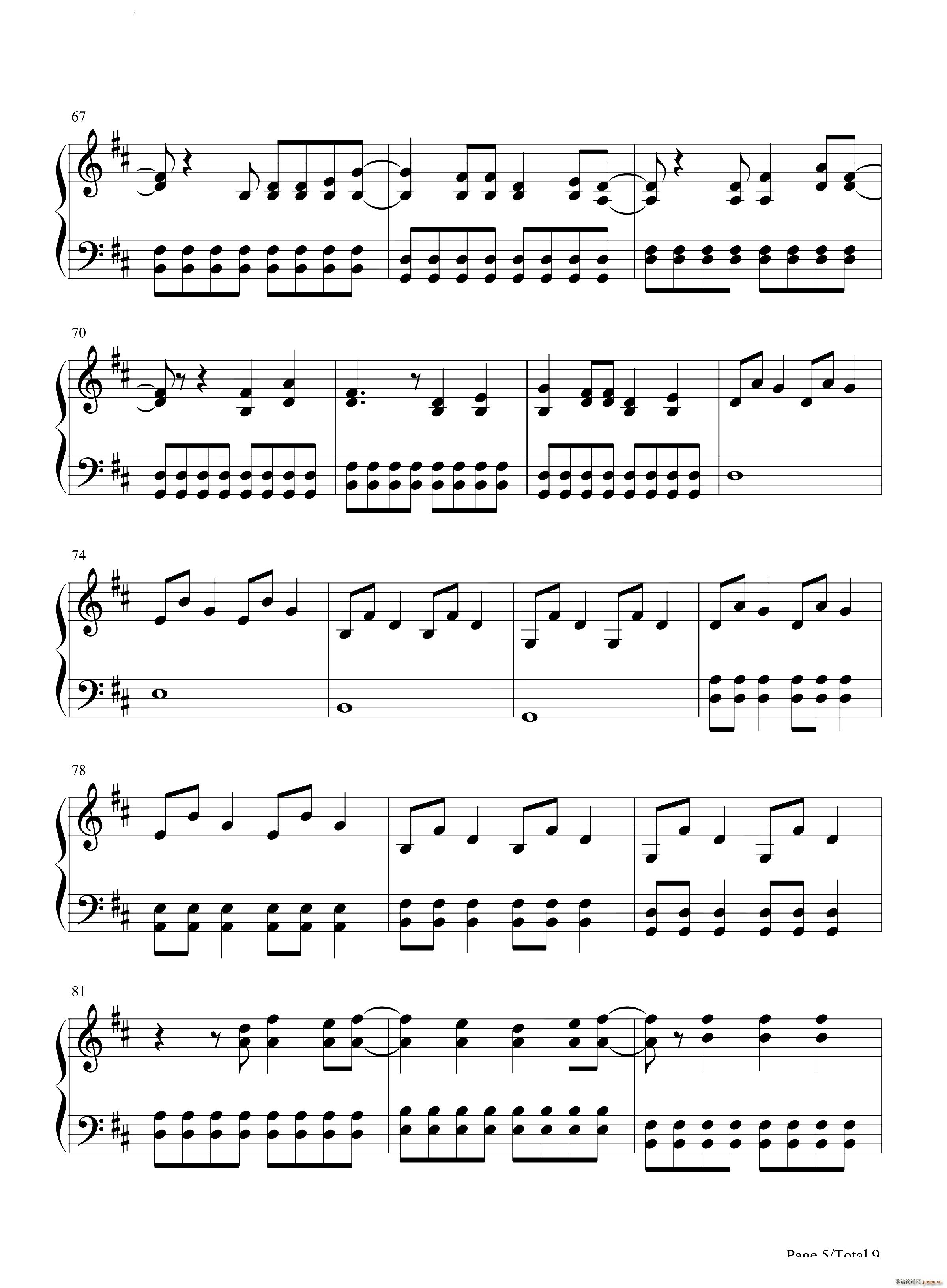 Adams Song(钢琴谱)6