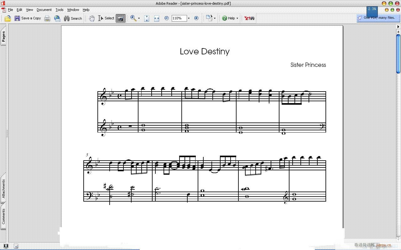 love  Desliny(钢琴谱)1