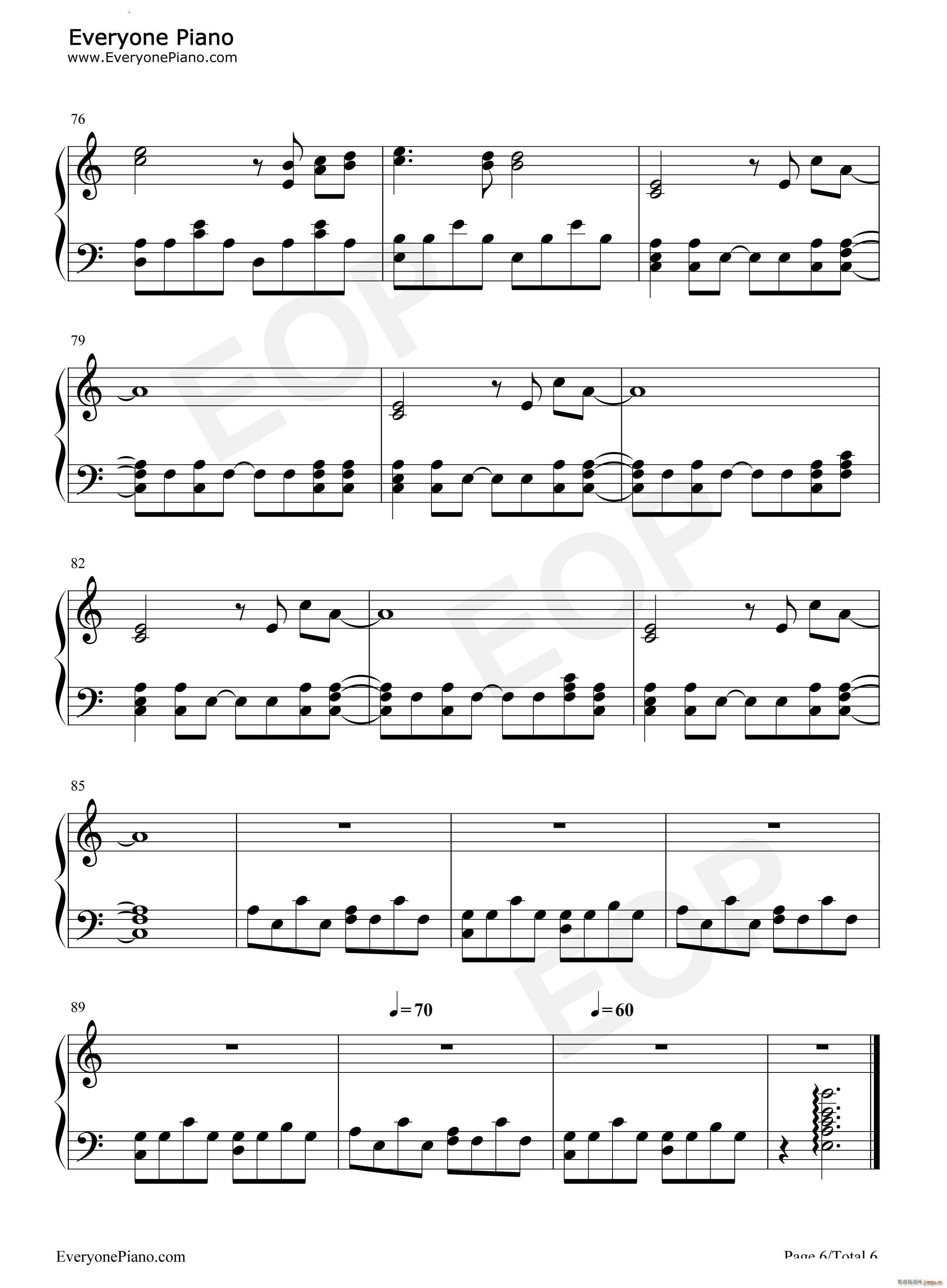 Promise 寂静岭2(钢琴谱)7